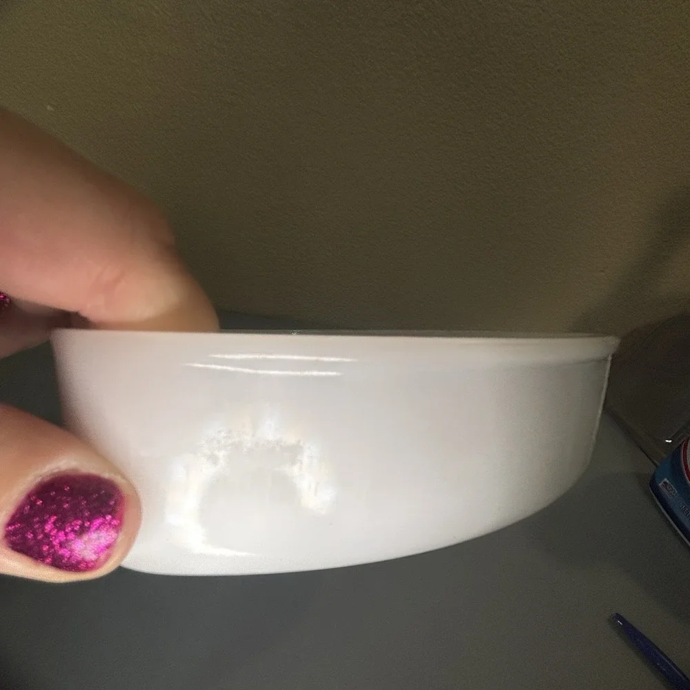 Pyrex Blue Daisy Baking Dish 60's-70's Flowers Casserole Oval Milk Glass Clean